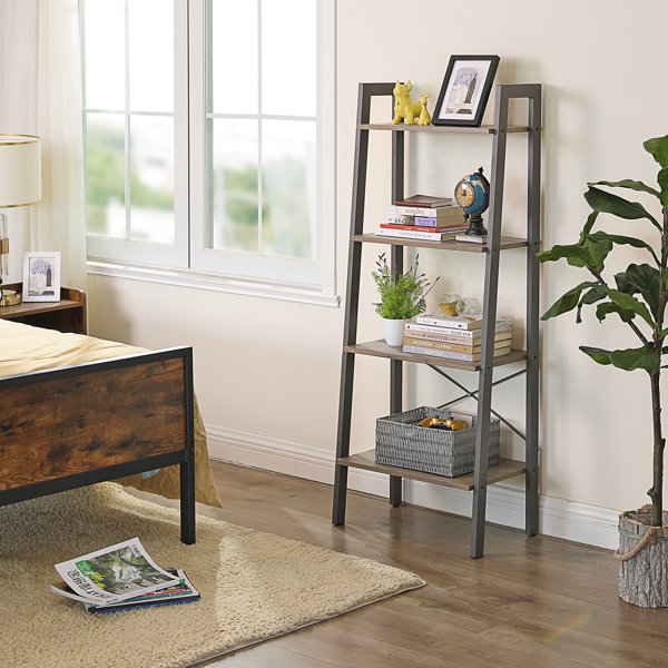 Grey ladder deals shelving unit